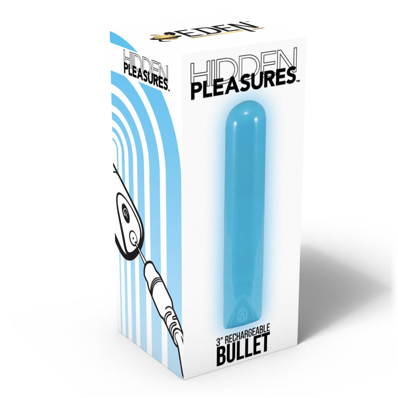 Hidden Pleasures Rechargeable Bullet Blue