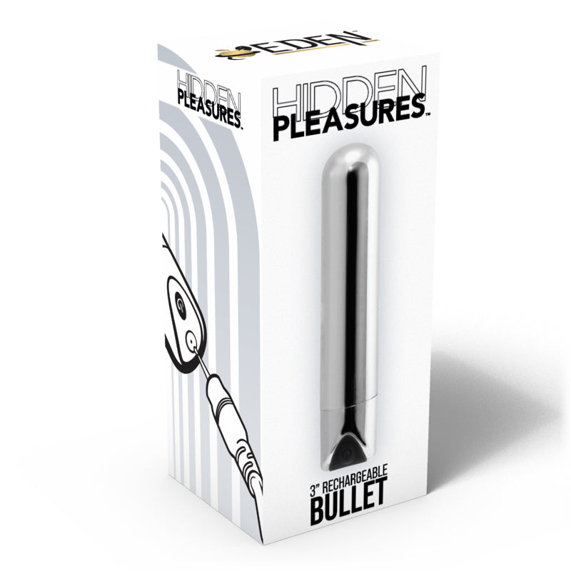 Hidden Pleasures Rechargeable Bullet Silver