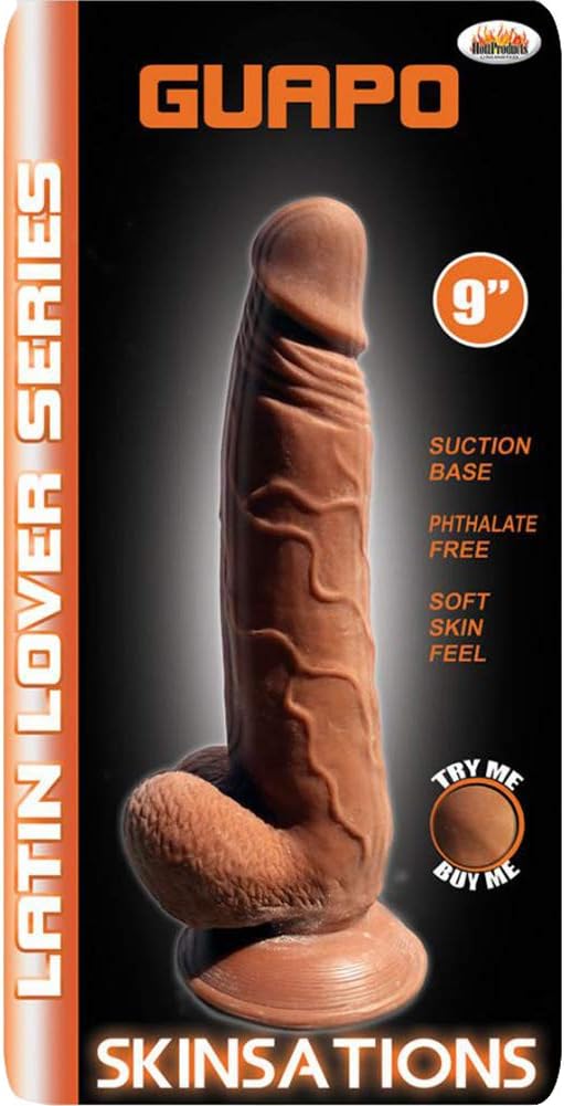 Skinasations Latin Lover Guapo Dildo Brown 9"