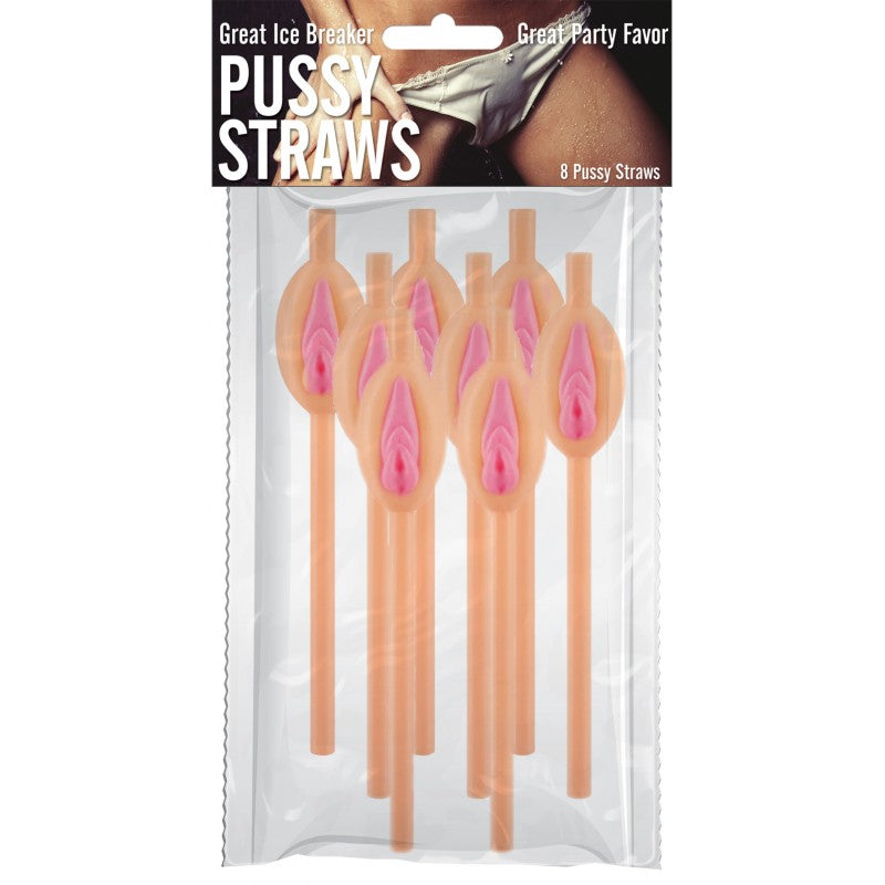 Pussy Straws Flesh Coloured Novelty