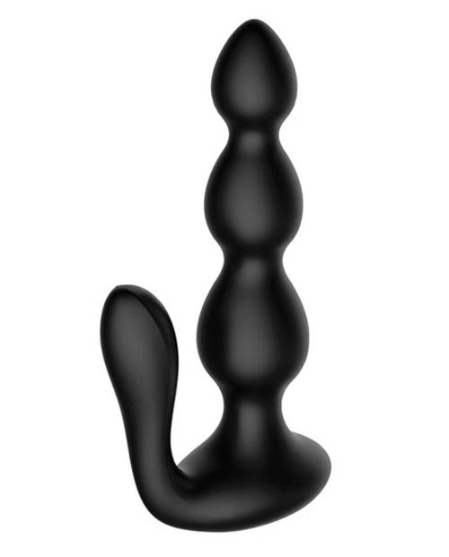 Bliss Tail Spin Beaded Anal Vibe Black