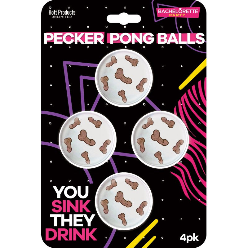 Pecker Beer Pong Balls 4 Pack