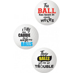 Balls Deep Novelty Golf Balls 3-Pack