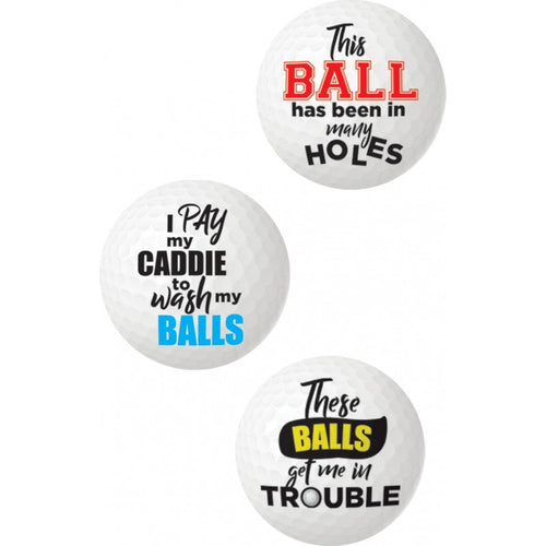 Balls Deep Novelty Golf Balls 3-Pack