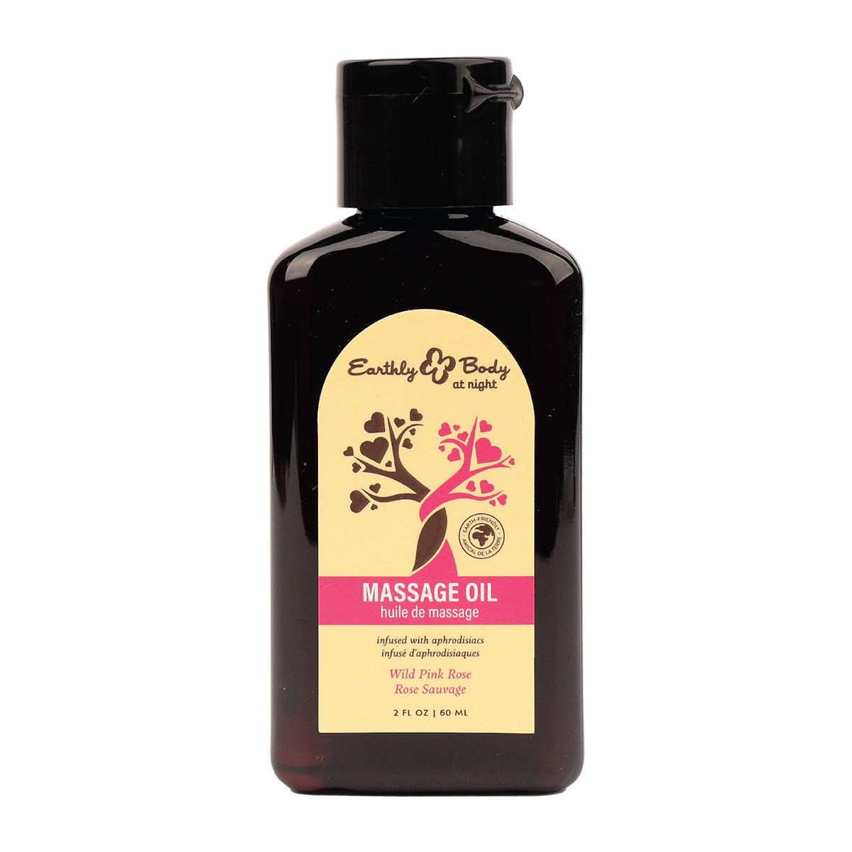 Earthly Body at Night Massage Oil (Wild Pink Rose) 2 oz