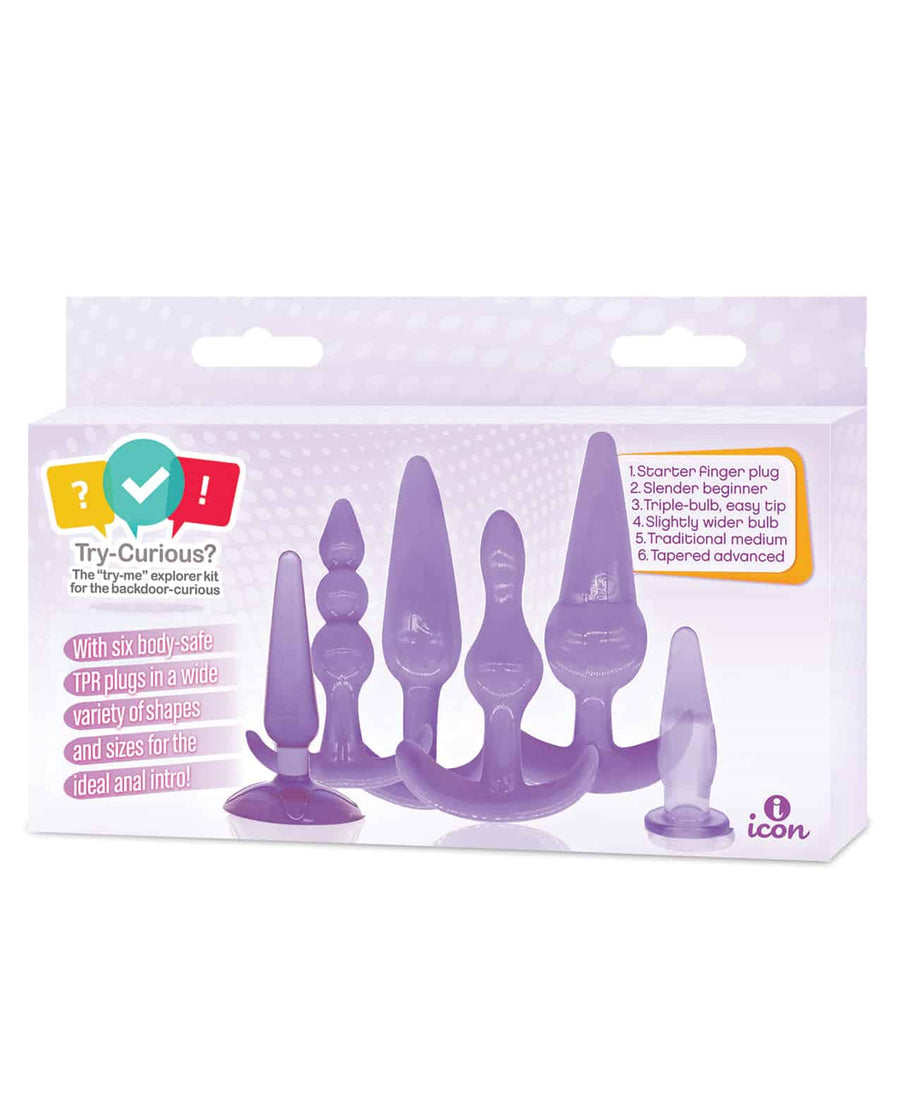 Try-Curious Anal Plug Starter Kit Purple
