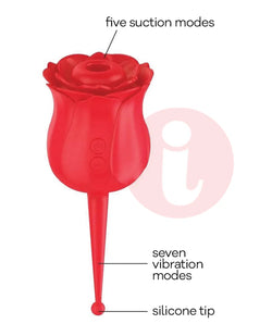 Wild Rose Le Point Suction & Vibrator Red