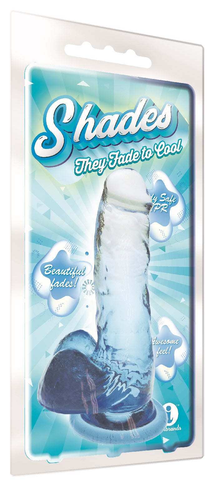 Shades Gradient Dildo Blue TPR 7"