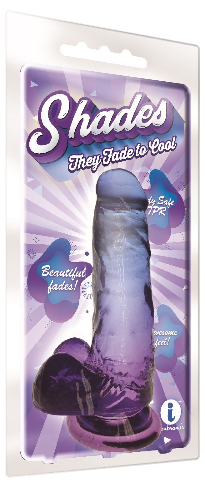Shades Gradient Dildo Blue & Violet 7"