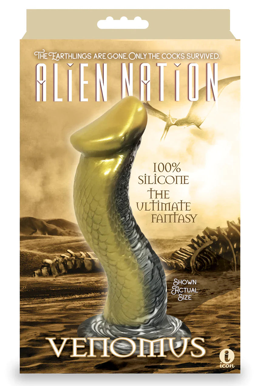 Alien Nation Venomus Serpent Dildo Gold 9"