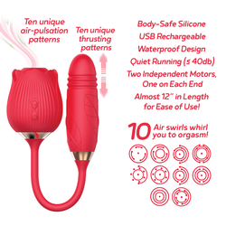 Wild Rose Suction & Thrusting Vibrator