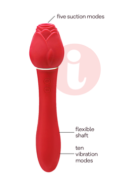 Wild Rose Dual-Action Suction & Shaft Vibrator