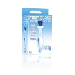 First Glass Kitty Love Glass Butt Plug Blue