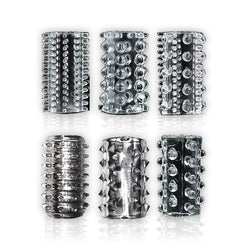 Crystalline TPR Cock Sleeves 6-Pack Clear