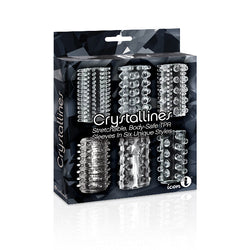 Crystalline TPR Cock Sleeves 6-Pack Clear