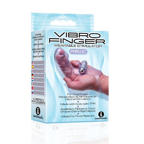 Vibro Finger Phallic Dual-Finger Vibe Purple
