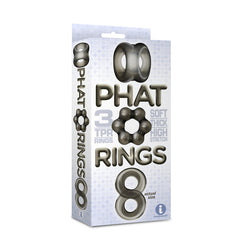 Phat Rings TPR Cock Rings 3-Pack Clear