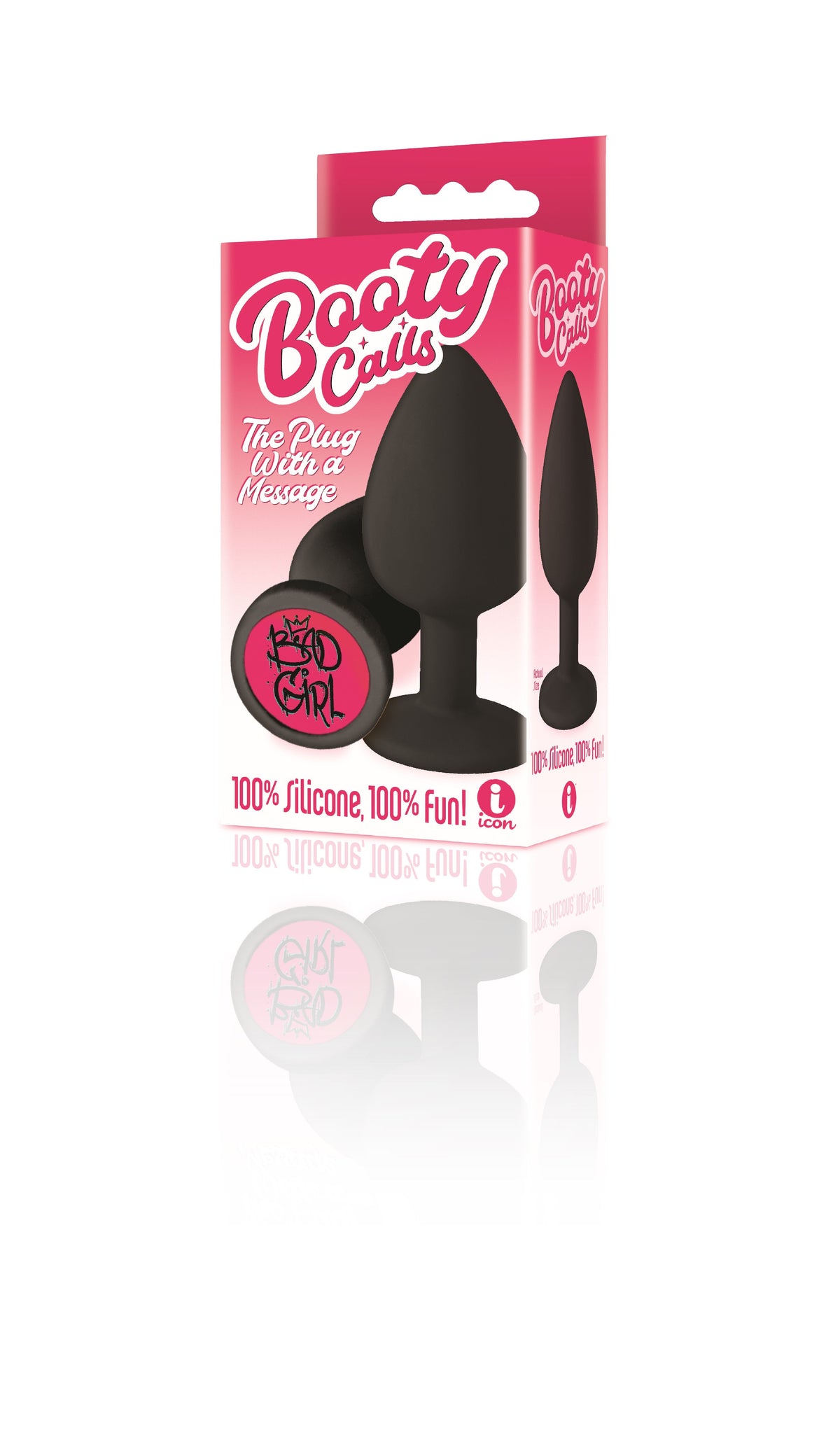 Booty Calls Silicone Butt Plug Black "Bad Girl"