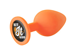 Booty Calls Silicone Butt Plug Orange "Hit It Hard"