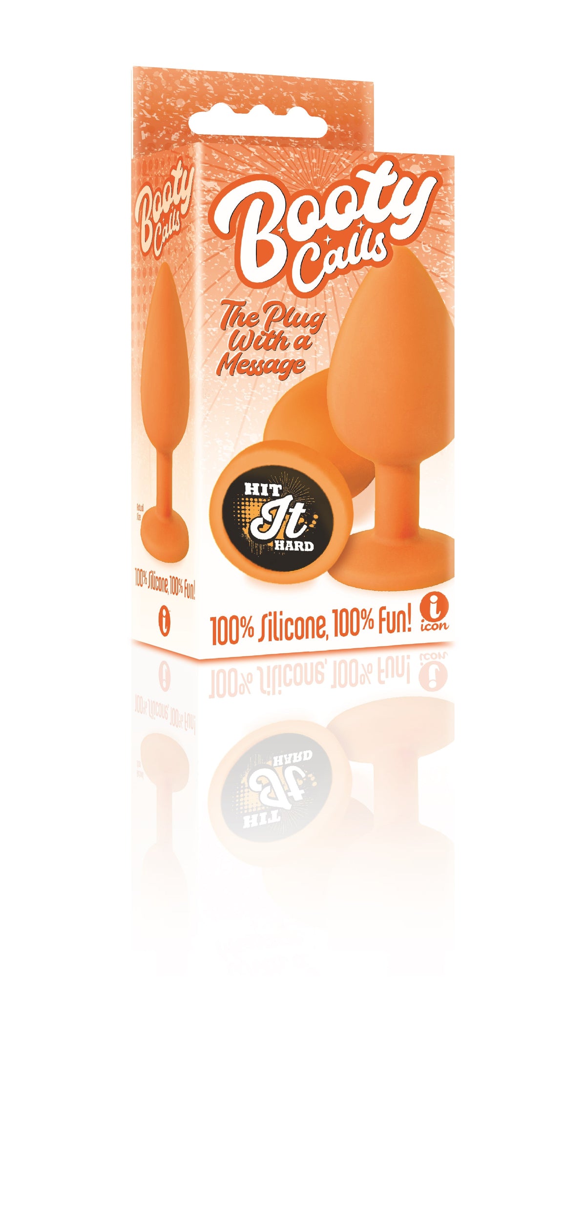 Booty Calls Silicone Butt Plug Orange "Hit It Hard"