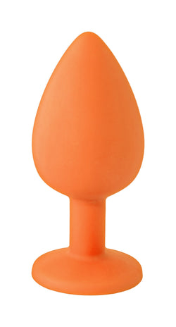 Booty Calls Silicone Butt Plug Orange "Hit It Hard"