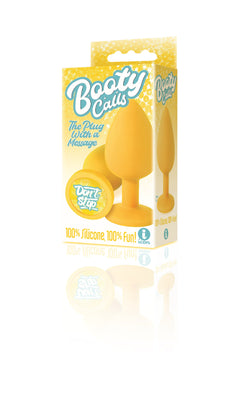 Booty Calls Silicone Butt Plug Yellow "Don't Stop"
