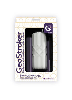 GeoStroker Three Textured Masturbator White