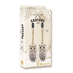Couture Clips Wise One Owl Feather Nipple Clamps