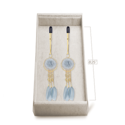Couture Clips Dove Gray Feather Clamps