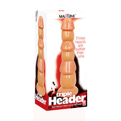 Massive Triple Header 3-Head Dildo 12"