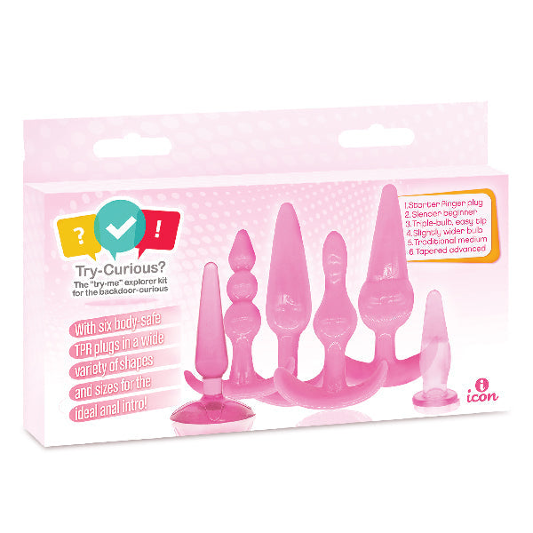 Try-Curious Anal Plug Starter Kit Pink