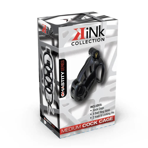 Kink Chastity Cock Cage Medium Black