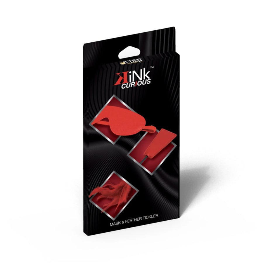 Kink Curious Mask & Tickler Crop Red
