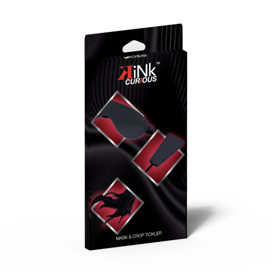 Kink Curious Mask & Tickler Crop Black