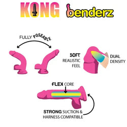 Kong Benderz Dual Density Dong Pink 8"