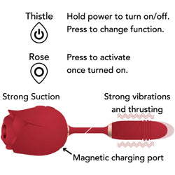 LOE Rose & Thistle Stimulator Red