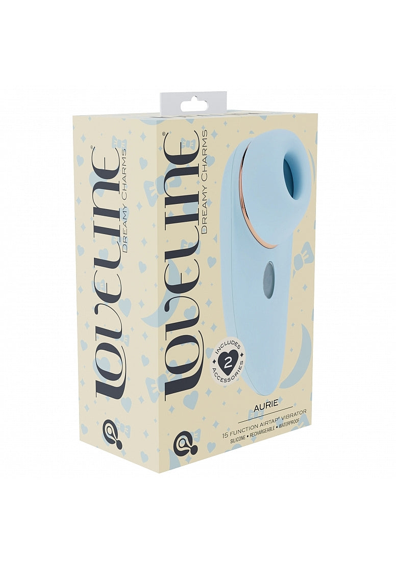 LoveLine - AirTapTech - Aurie - Rechargeable Vibrator - 10 Function - Waterproof - Blue