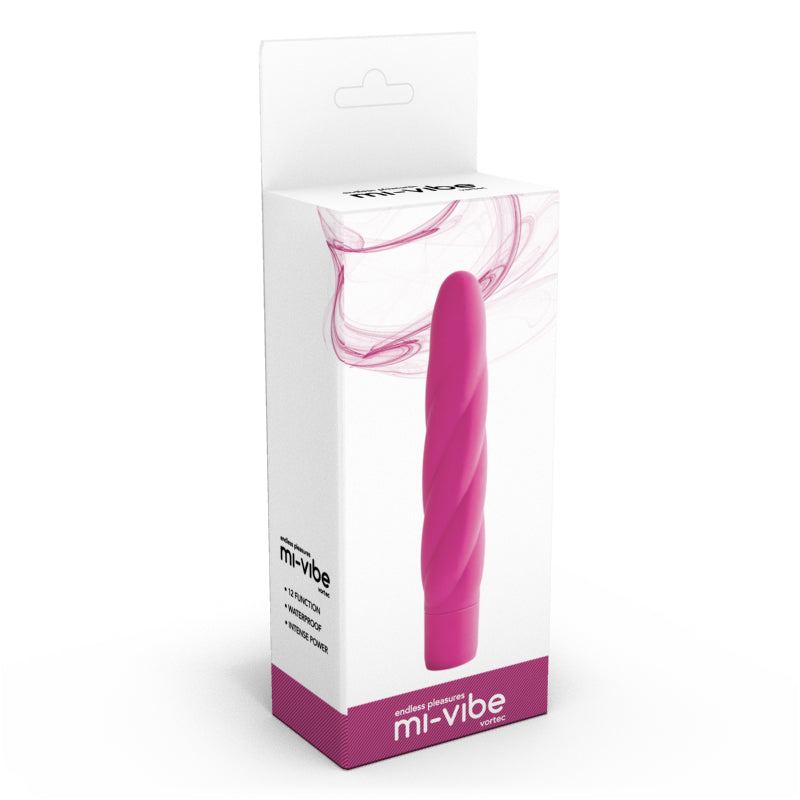 Mi-Vibe Vortec Swirl Vibrator Pink 6 inch