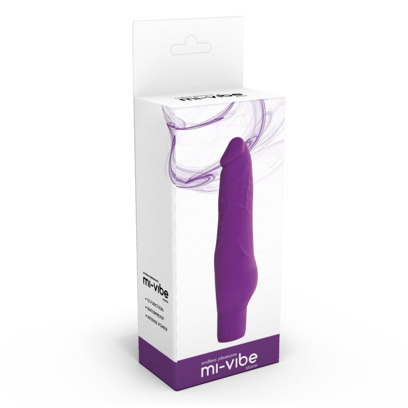 Mi-Vibe Storm Silicone Vibrator Purple 6 inch