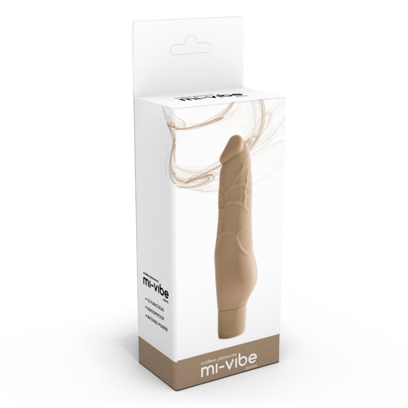 Mi-Vibe Storm Silicone Vibrator Flesh 6 inch