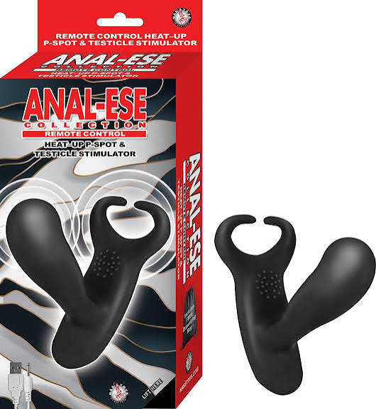 Anal Ese Series - Remote Control Heated P-Spot and Testicular Stimulator - Black