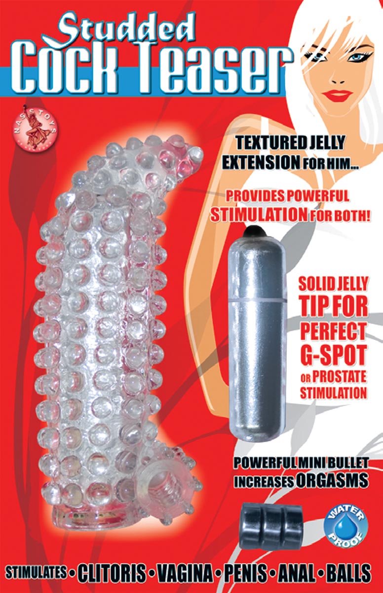 Studded Cock Teaser Vibrating Sleeve