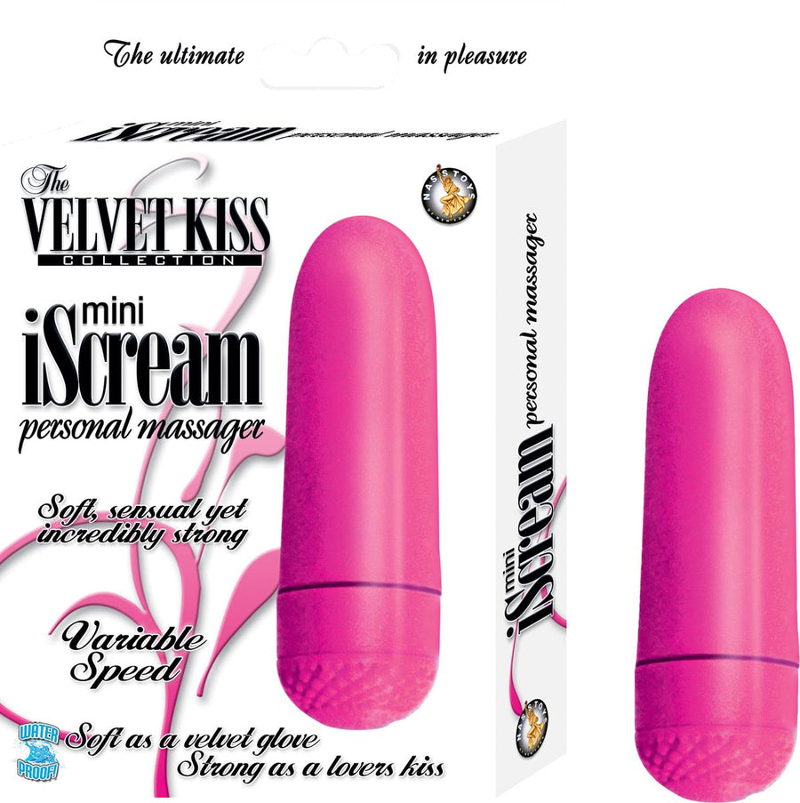 Velvet Kiss Mini iScream Massager 4 inch Pink