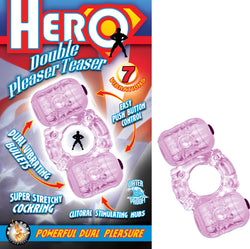 Hero Double Pleaser Teaser Cock Ring Purple