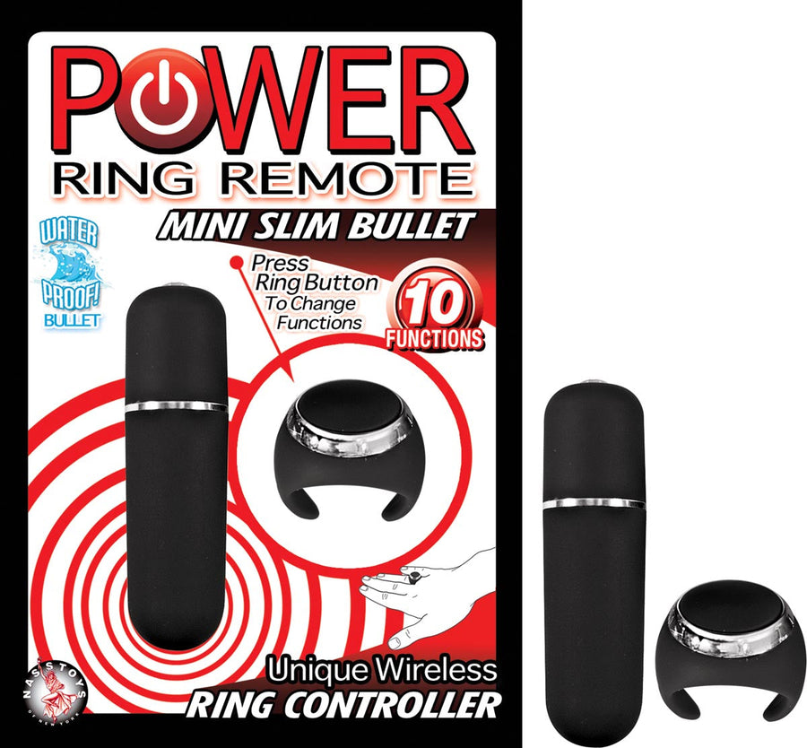 Power Ring Remote Wireless Mini Bullet Black