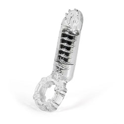 Hero Cock Ring Clitoral Massager Clear