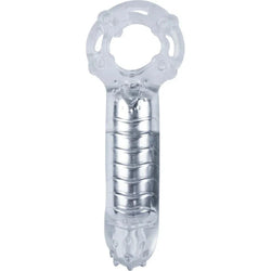 Hero Cock Ring Clitoral Massager Clear