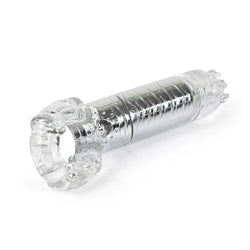 Hero Cock Ring Clitoral Massager Clear