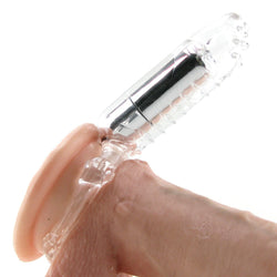 Hero Cock Ring Clitoral Massager Clear