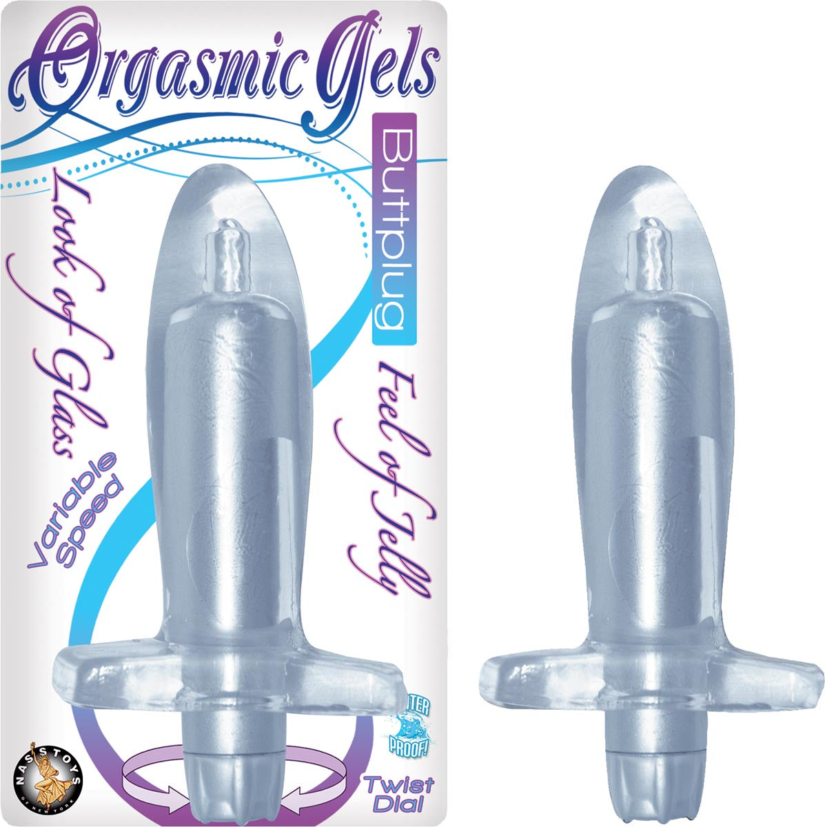 Orgasmic Gels Vibrating Butt Plug Silver